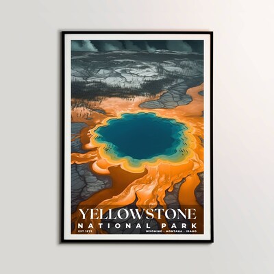 Yellowstone National Park Poster, Travel Art, Office Poster, Home Decor | S3 - image2